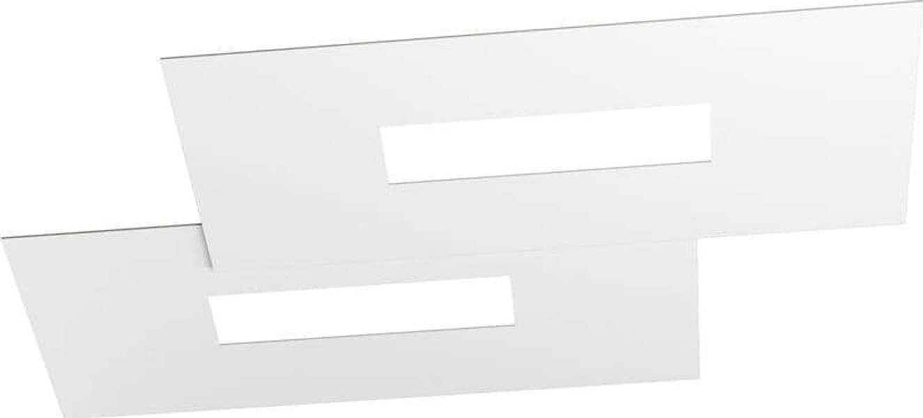 Plafoniera-Moderna-Rett.-2-Moduli-Wally-Metallo-Bianco-2-Luci-2G11-52Cm