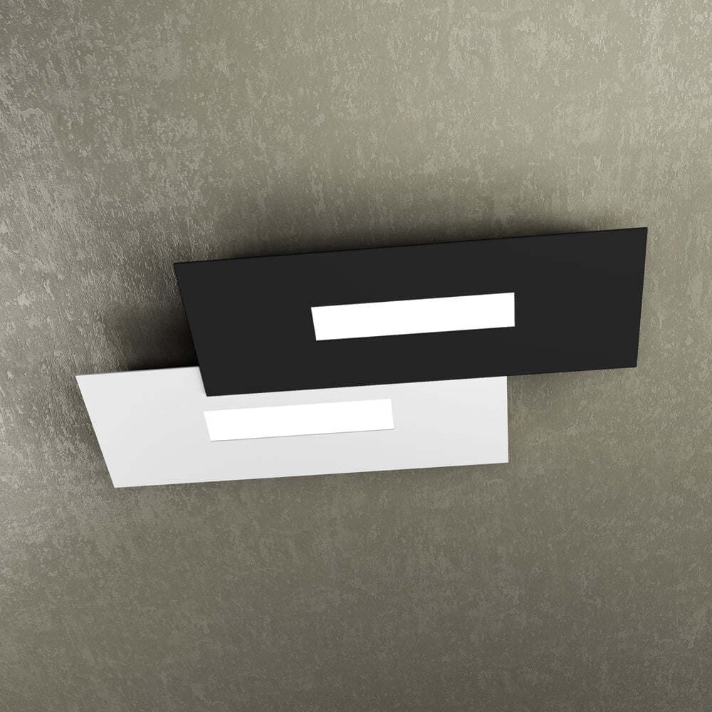 Plafoniera-Moderna-Rett.-2-Moduli-Wally-Metallo-Bianco-E-Nero-2-Luci-2G11-52Cm