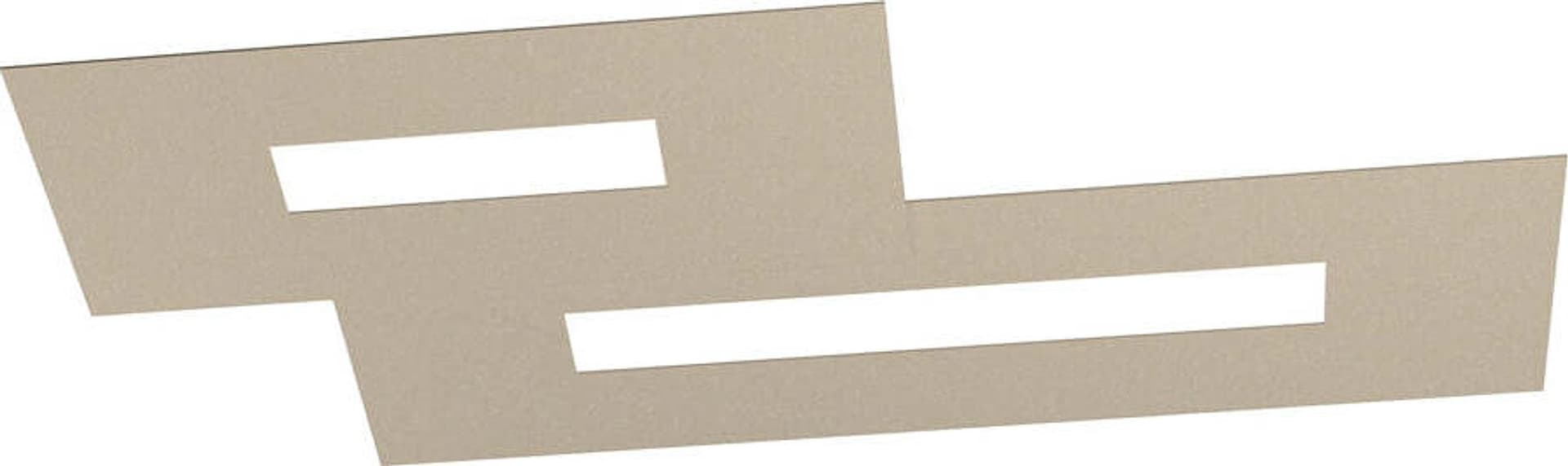 Plafoniera-Moderna-Rett.-2-Moduli-Wally-Metallo-Sabbia-2-Luci-2G11-71Cm