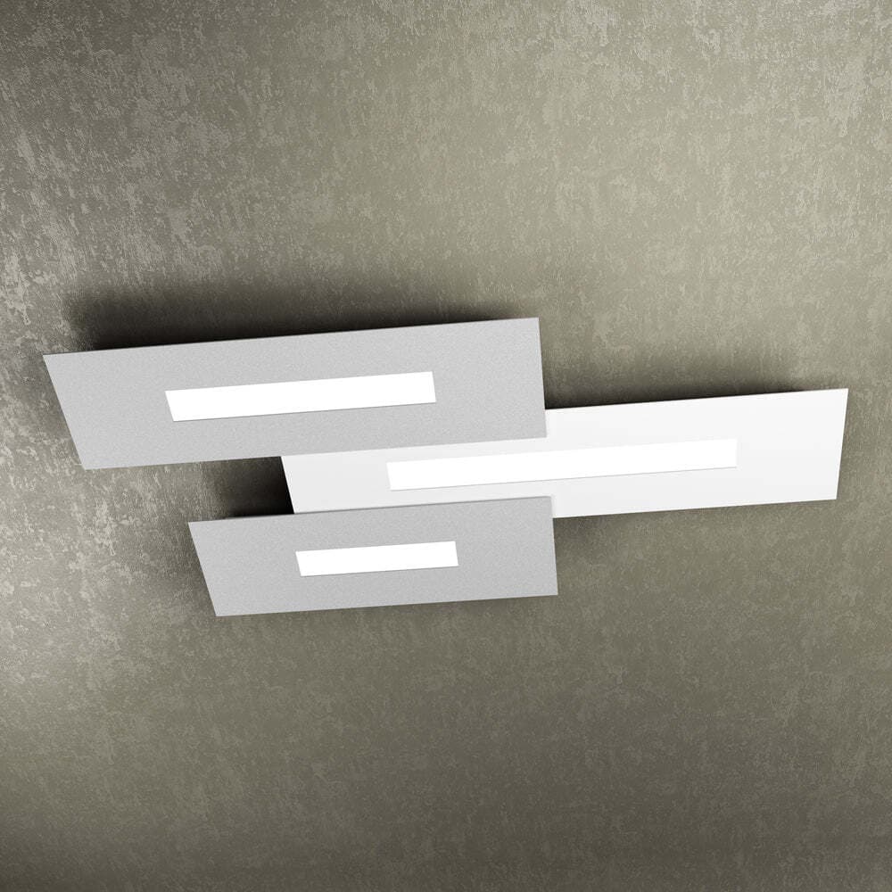 Plafoniera-Moderna-Rett.-3-Moduli-Wally-Metallo-Bianco-E-Grigio-3-Luci-2G11-80Cm