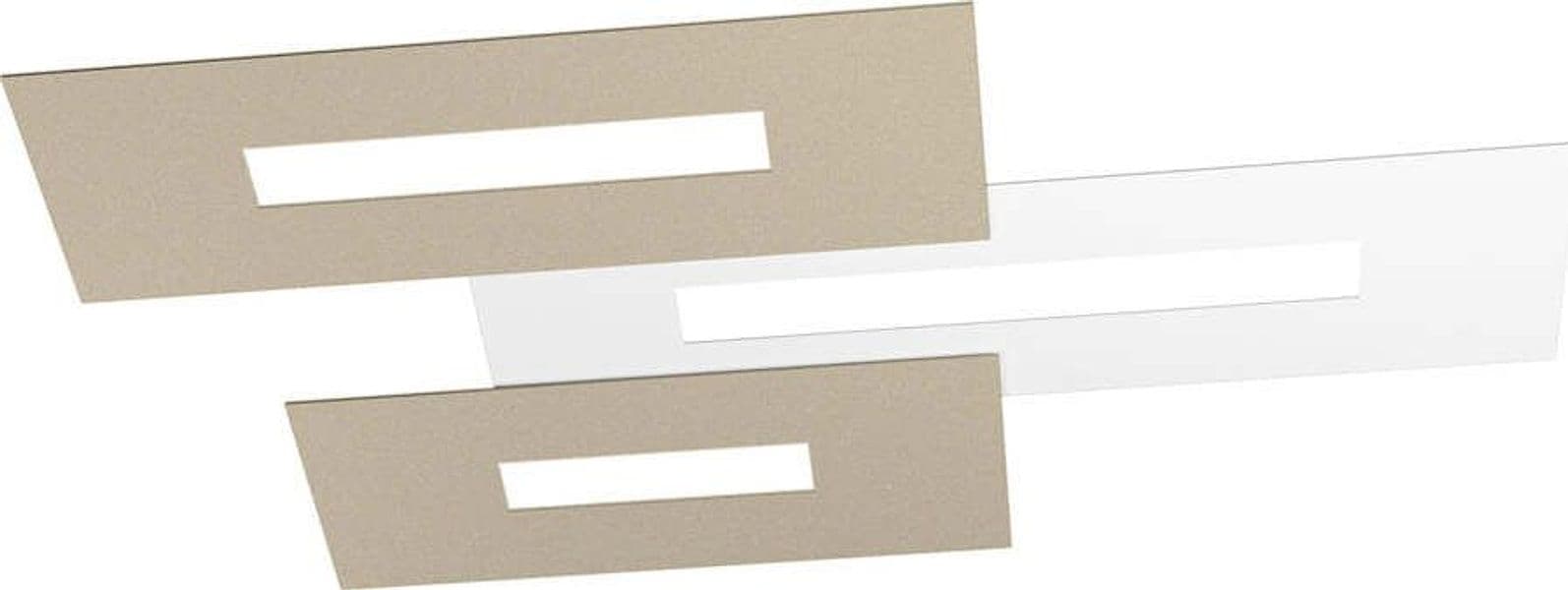 Plafoniera-Moderna-Rett.-3-Moduli-Wally-Metallo-Bianco-E-Sabbia-3-Luci-2G11-80Cm