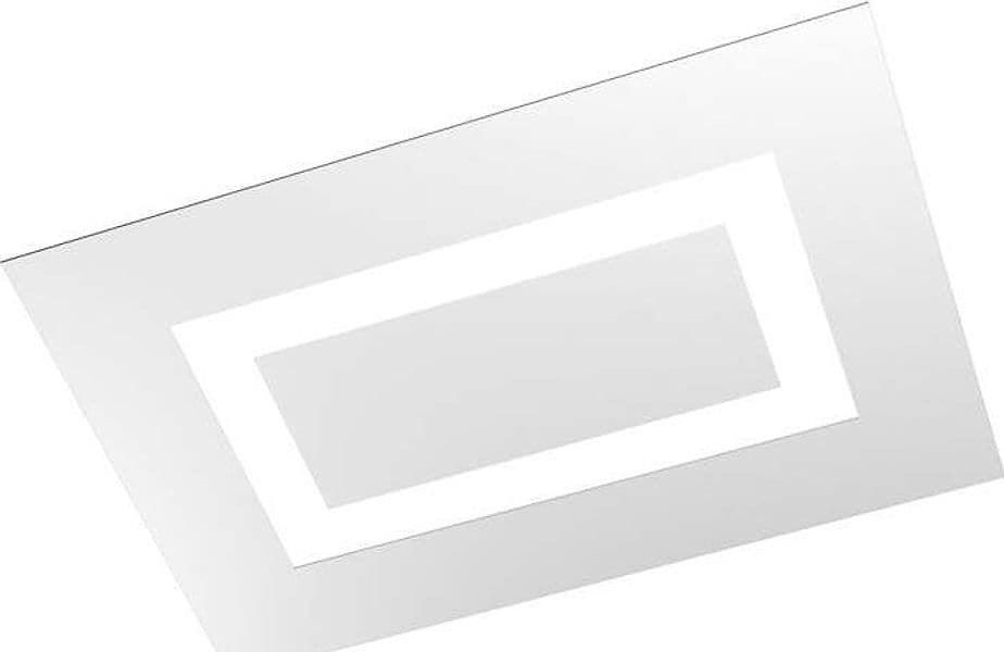 Plafoniera-Moderna-Rettangolare-Carpet-Metallo-Bianco-4-Luci-2G11-58X39Cm