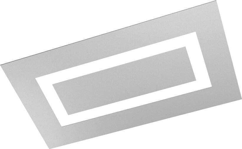 Plafoniera-Moderna-Rettangolare-Carpet-Metallo-Grigio-4-Luci-2G11-70X39Cm