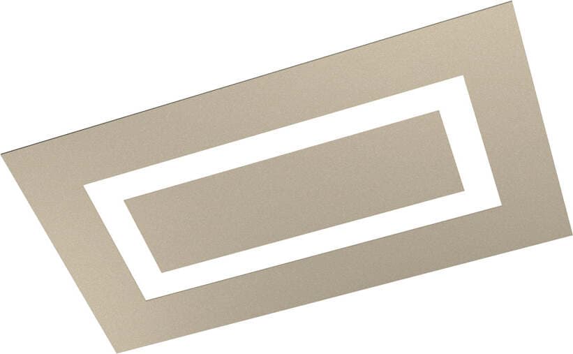 Plafoniera-Moderna-Rettangolare-Carpet-Metallo-Sabbia-4-Luci-2G11-70X39Cm