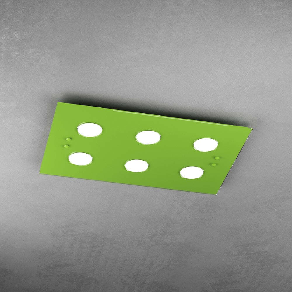 Plafoniera-Moderna-Rettangolare-Path-Vetro-Verde-6-Luci-Gx53