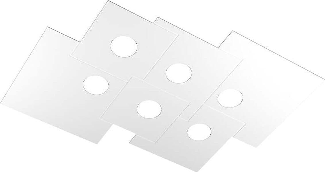 Plafoniera-Moderna-Rettangolare-Plate-Metallo-Bianco-6-Luci-Gx53
