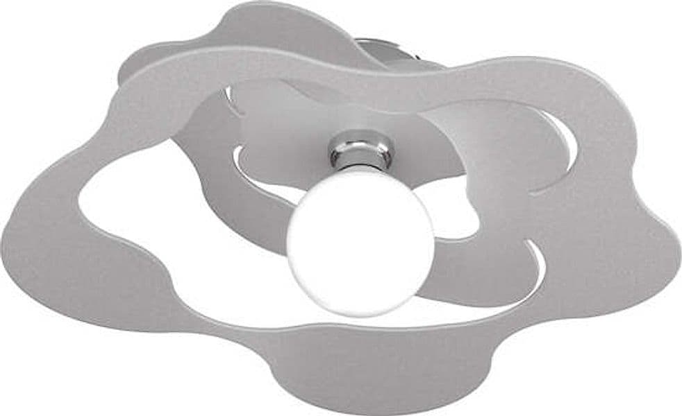 Plafoniera-Moderna-Ripples-Metallo-Grigio-1-Luce-E27-D.50Cm