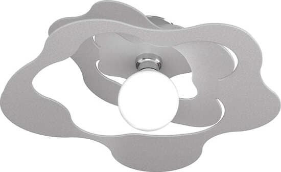 Plafoniera-Moderna-Ripples-Metallo-Grigio-1-Luce-E27-D.50Cm