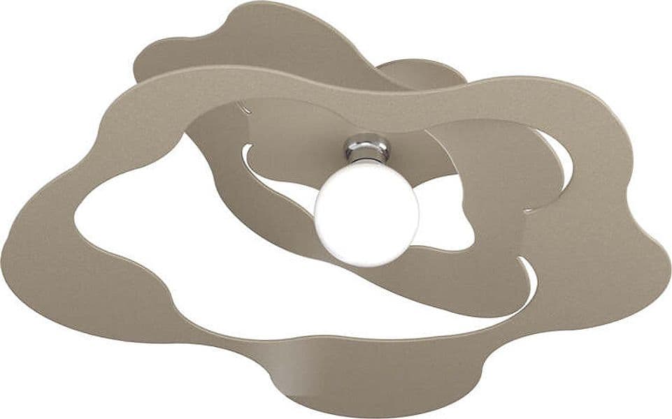 Plafoniera-Moderna-Ripples-Metallo-Sabbia-1-Luce-E27-D.70Cm