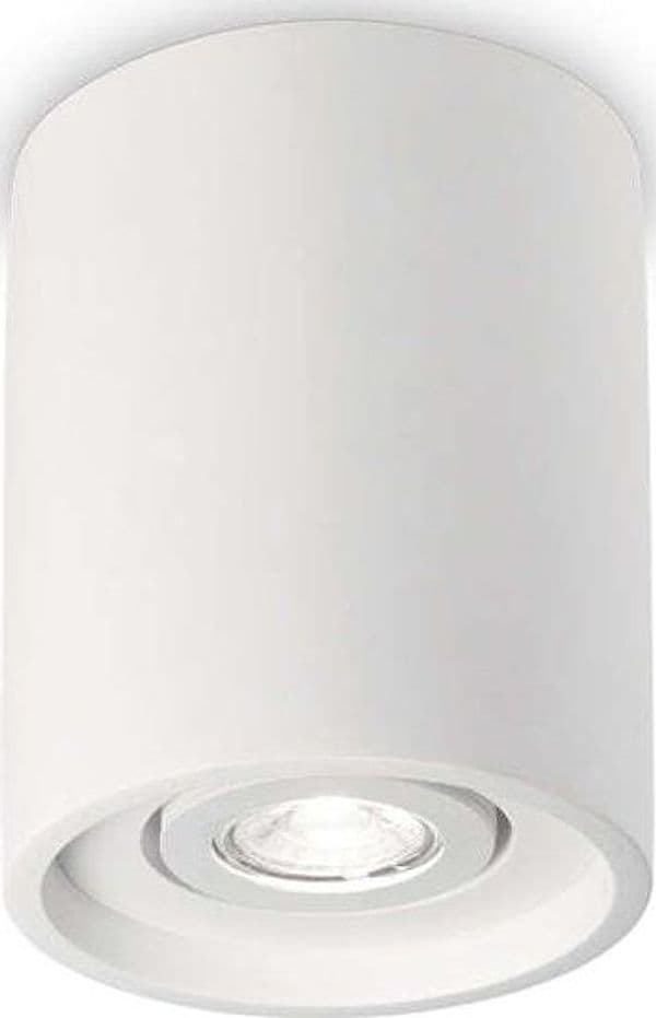 Plafoniera-Moderna-Round-Oak-Cemento---Gesso-Bianco-1-Luce-Gu10