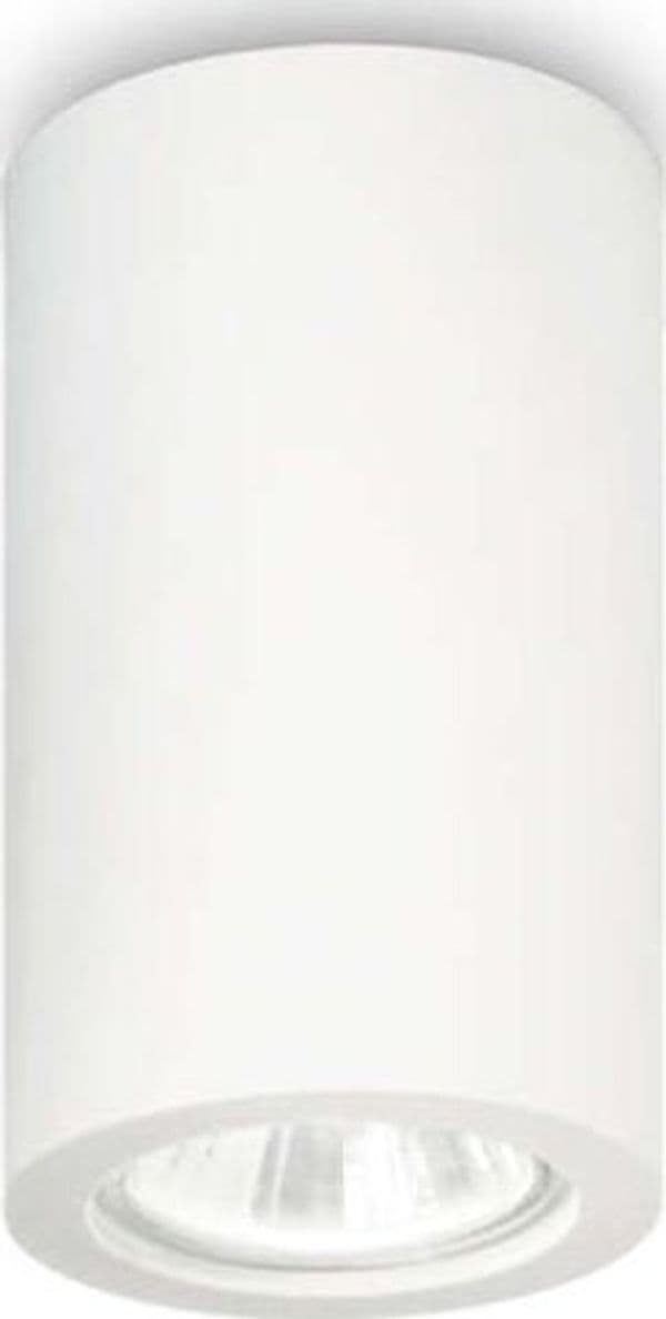 Plafoniera-Moderna-Round-Tower-Gesso-Bianco-1-Luce-Gu10