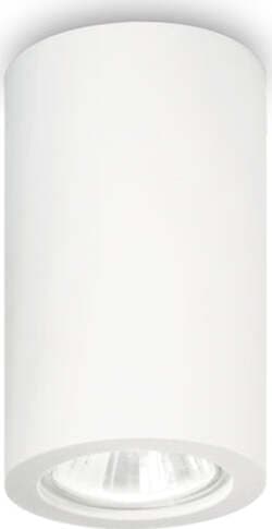 Plafoniera-Moderna-Round-Tower-Gesso-Bianco-1-Luce-Gu10