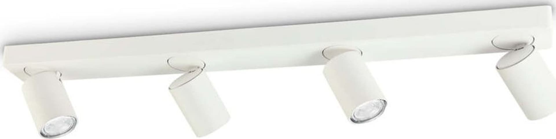 Plafoniera-Moderna-Rudy-Metallo-Bianco-4-Luci-7W-3000K-Luce-Calda