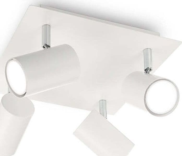Plafoniera-Moderna-Spot-Metallo-Bianco-4-Luci-Gu10