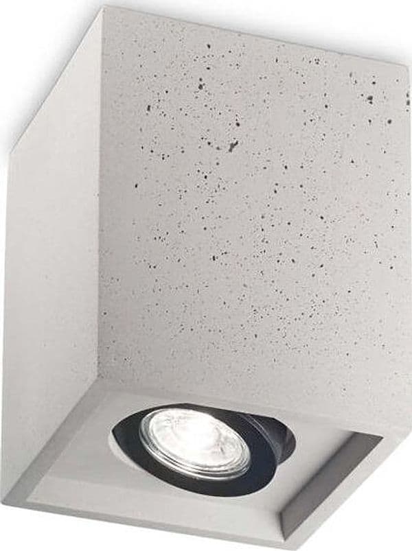 Plafoniera-Moderna-Square-Oak-Cemento---Gesso-Grigio-1-Luce-Gu10