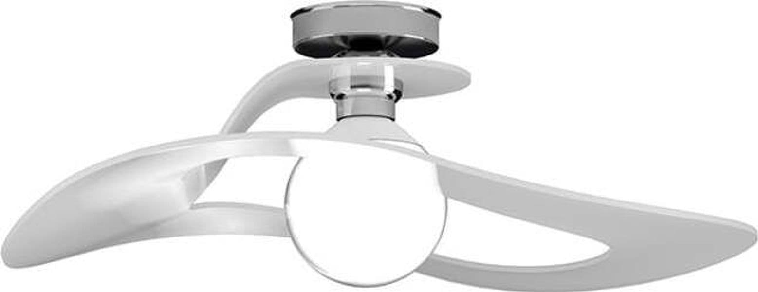 Plafoniera-Moderna-Surf-Metallo-Bianco-Vetro-Cromo-1-Luce-E27-D.50Cm