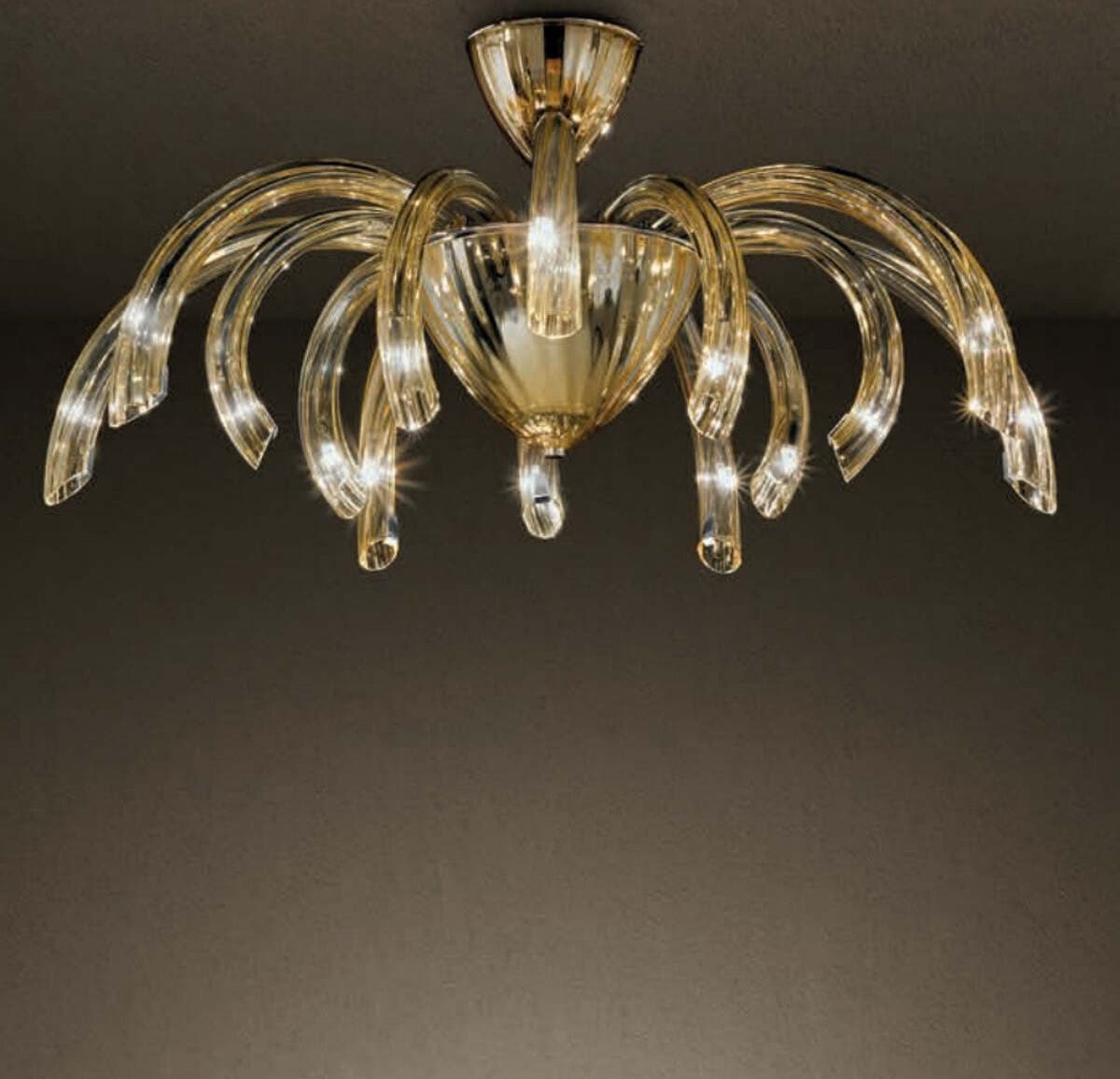 Plafoniera-moderna-Sylcom-PHOENIX-2032-14-G9-LED-vetro-Murano-lampada-soffitto