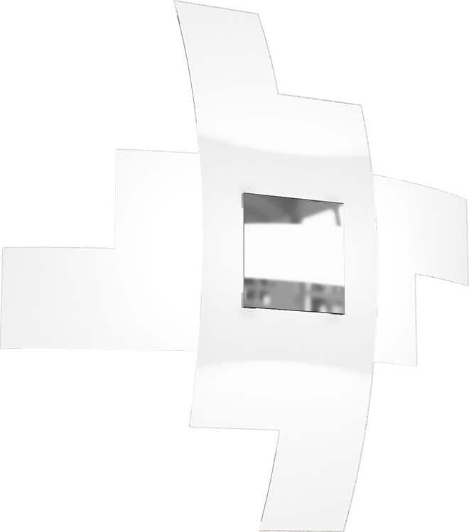 Plafoniera-Moderna-Tetris-Color-Metallo-Cromo-Vetro-Bianco-4-Luci-E27-55Cm