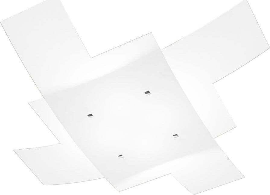 Plafoniera-Moderna-Tetris-Metallo-Bianco-Vetro-4-Luci-E27-95Cm