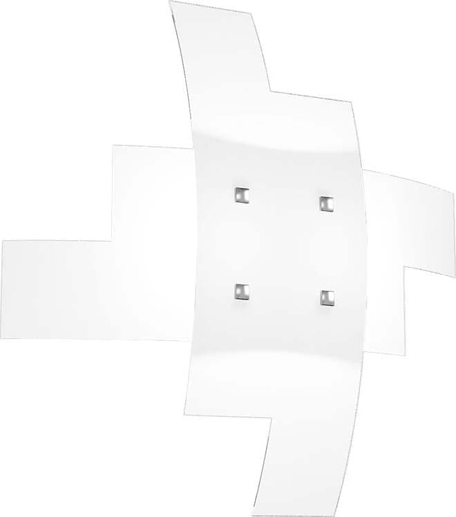 Plafoniera-Moderna-Tetris-Metallo-Bianco-Vetro-4-Luci-E27B55Cm