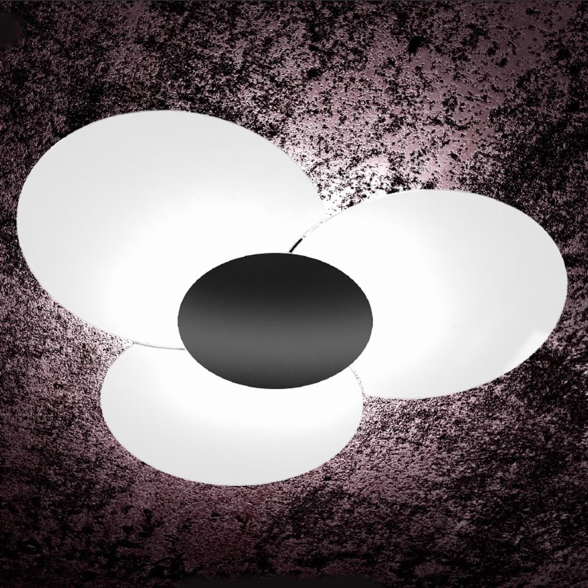Plafoniera-moderna-Top-Light-CLOVER-1114-100-FA-FR-FO-SA-CR-GA-E27-LED-vetro-lampada-soffitto