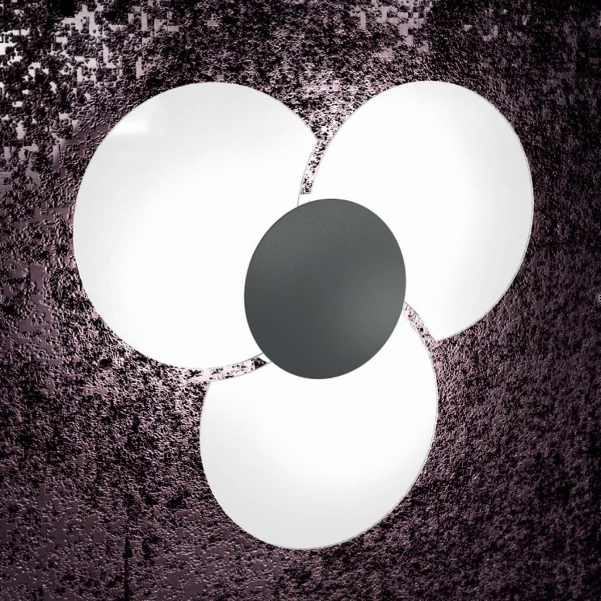 Plafoniera-moderna-Top-Light-CLOVER-1114-70-FA-FR-FO-SA-CR-GA-E27-LED-vetro-lampada-soffitto