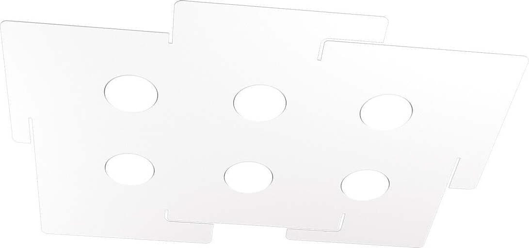 Plafoniera-moderna-Top-Light-ECHO-1161-6-GX53-LED-metallo-bianco-lampada-soffitto