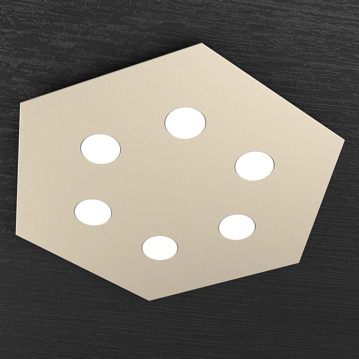 Plafoniera-moderna-Top-Light-HEXAGON-1142-PG-GX53-LED-metallo-lampada-parete-soffitto