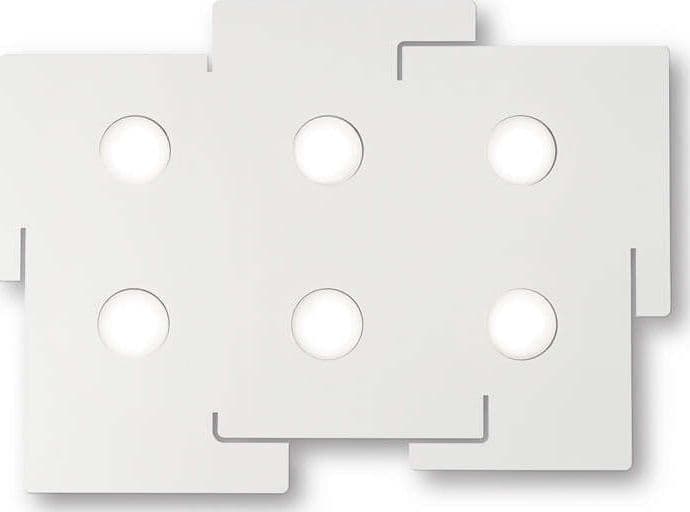 Plafoniera-Moderna-Totem-Metallo-Bianco-6-Luci-Gx53-9W-3000K-Luce-Calda