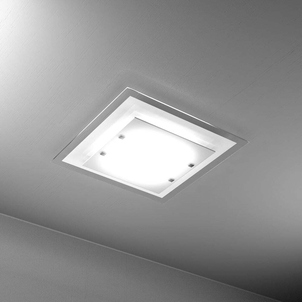 Plafoniera-Moderna-Tray-Metallo-E-Vetro-Bianco-4-Luci-E27