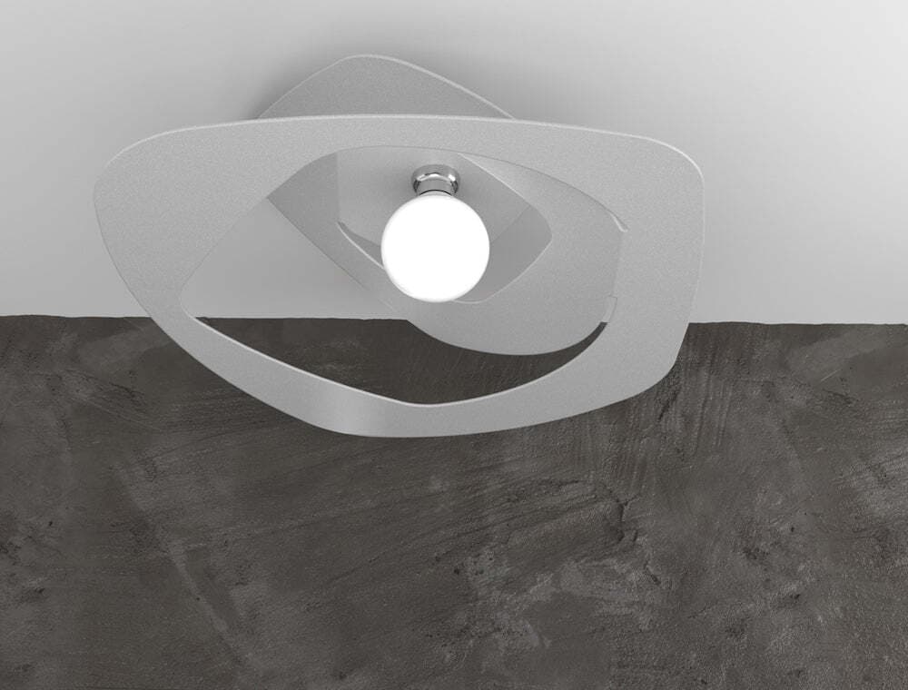 Plafoniera-Moderna-Warped-Metallo-Grigio-1-Luce-E27-D.65Cm