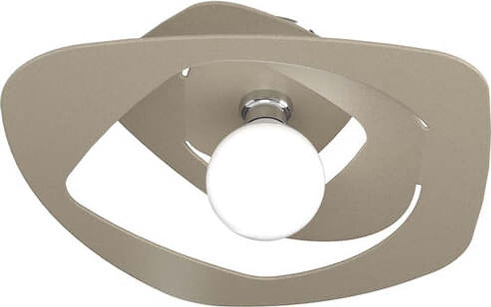 Plafoniera-Moderna-Warped-Metallo-Sabbia-1-Luce-E27-D.50Cm