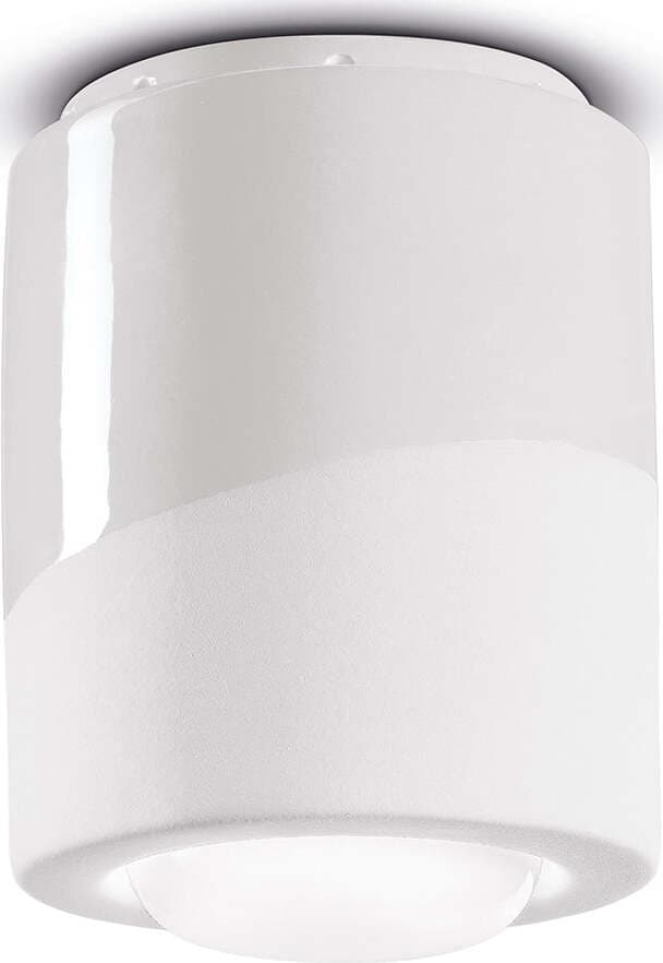 Plafoniera-Piccola-Vintage-Decò-Pi-Ceramica-Bianco-Grezzo-1-Luce-E27