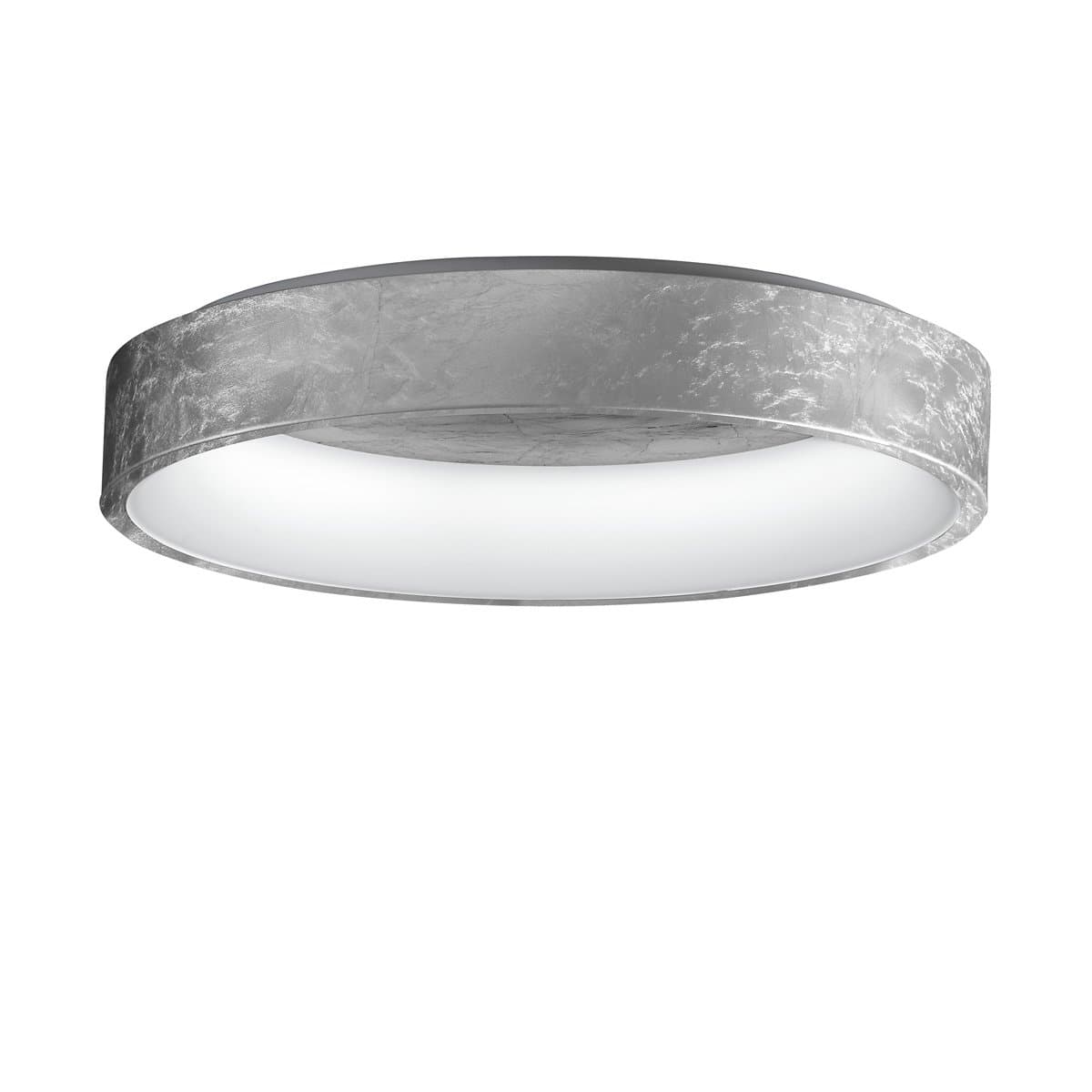 Plafoniera-Promoingross-AURORA-PL60-SF-FOGLIA-ARGENTO-CCT-2282Lm-modulo-led-lampada-soffitto-classica