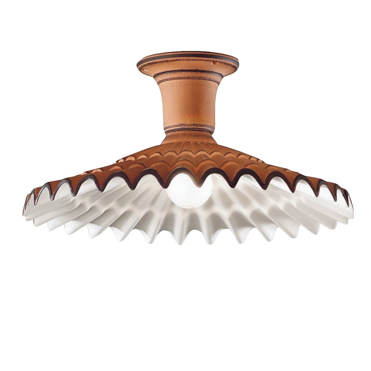 Plafoniera-rustica-Due-P-illuminazione-VANIA-PL-E27-LED-ceramica-lampada-soffitto