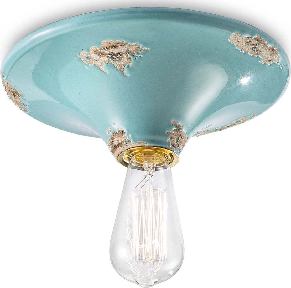 Plafoniera-rustica-Ferroluce-Retrò-VINTAGE-C134-E27-LED-ceramica-lampada-soffitto