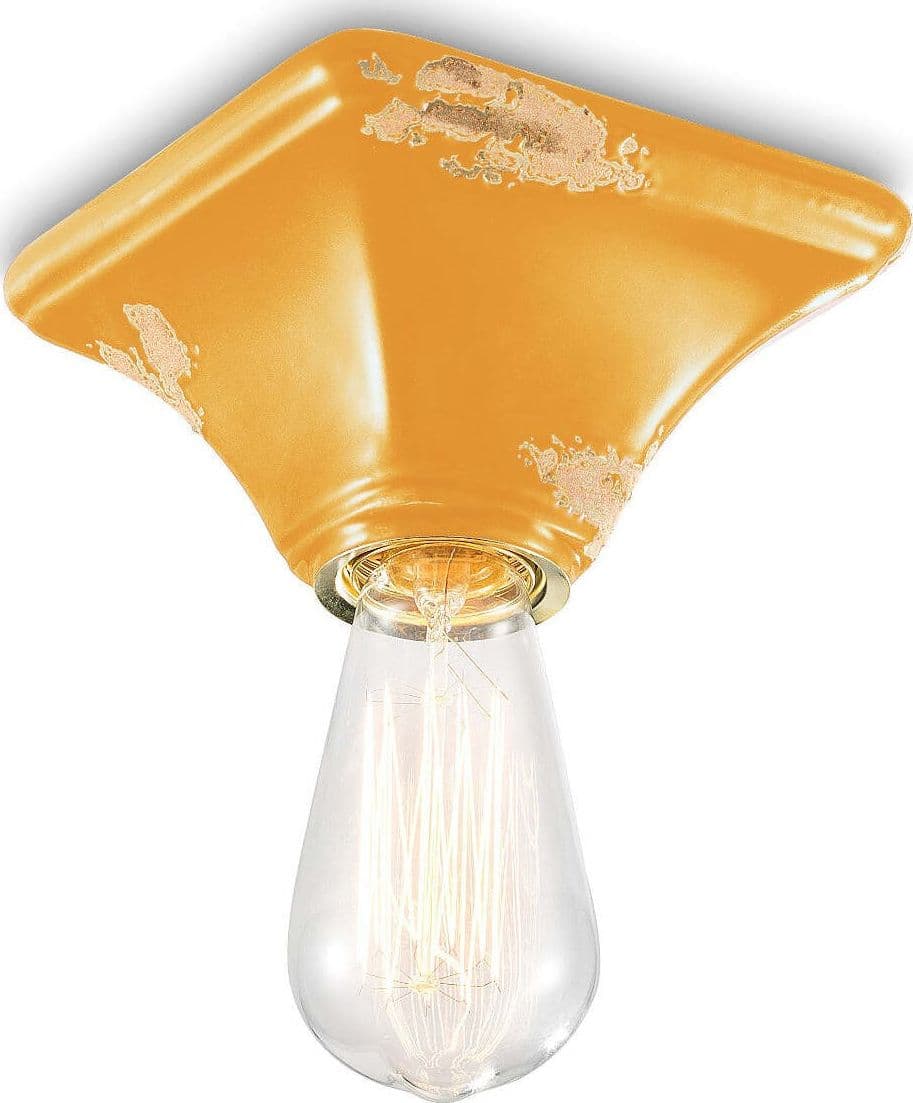 Plafoniera-rustica-Ferroluce-Retrò-VINTAGE-C135-E27-LED-ceramica-lampada-soffitto