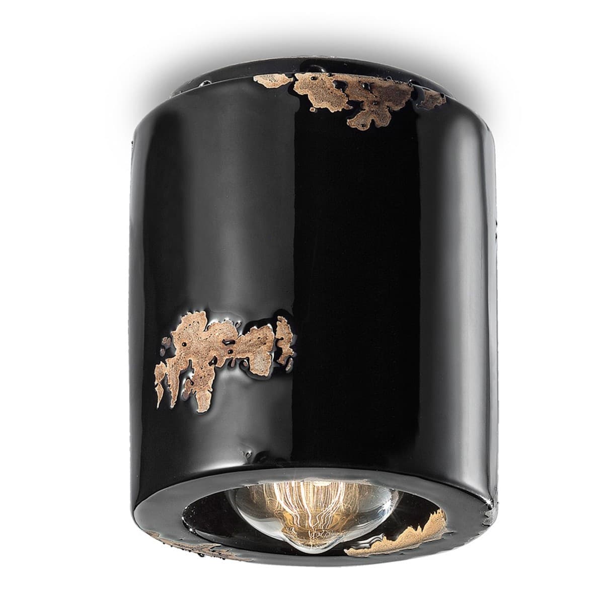 Plafoniera-rustica-Ferroluce-Retrò-VINTAGE-C986-E27-LED-ceramica-lampada-soffitto