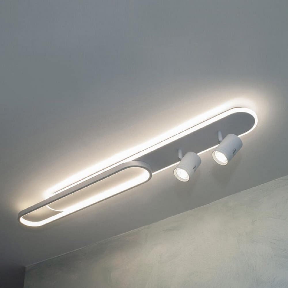 Plafoniera Soffitto Led 50w 2 Faretti Spot Orientabili Luce 6500k 4000k 3000k Pn-22b Illuminazione/Illuminazione bagno/Plafoniere Trade Shop italia - Napoli, Commerciovirtuoso.it