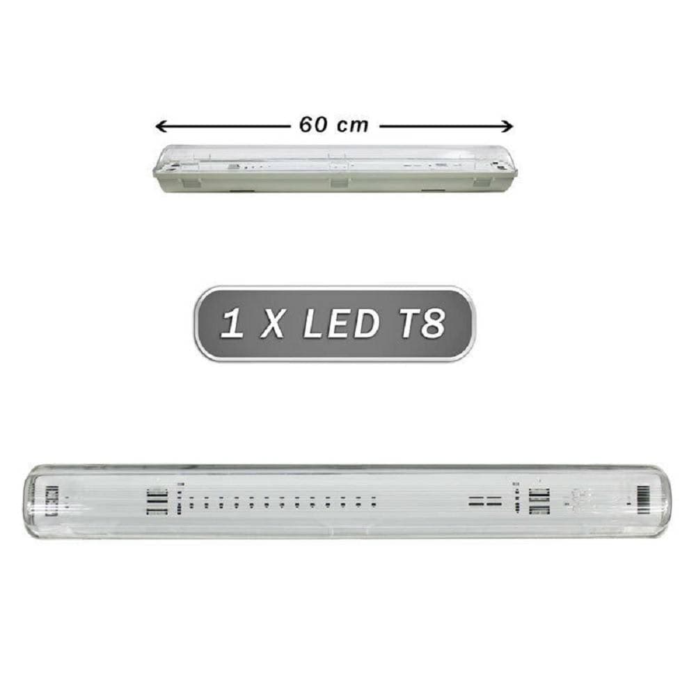 Plafoniera-Stagna-1-Neon-Led-Tubo-T8-G13-60cm-220v-Parete-Soffitto-Ip65-T8-60ss