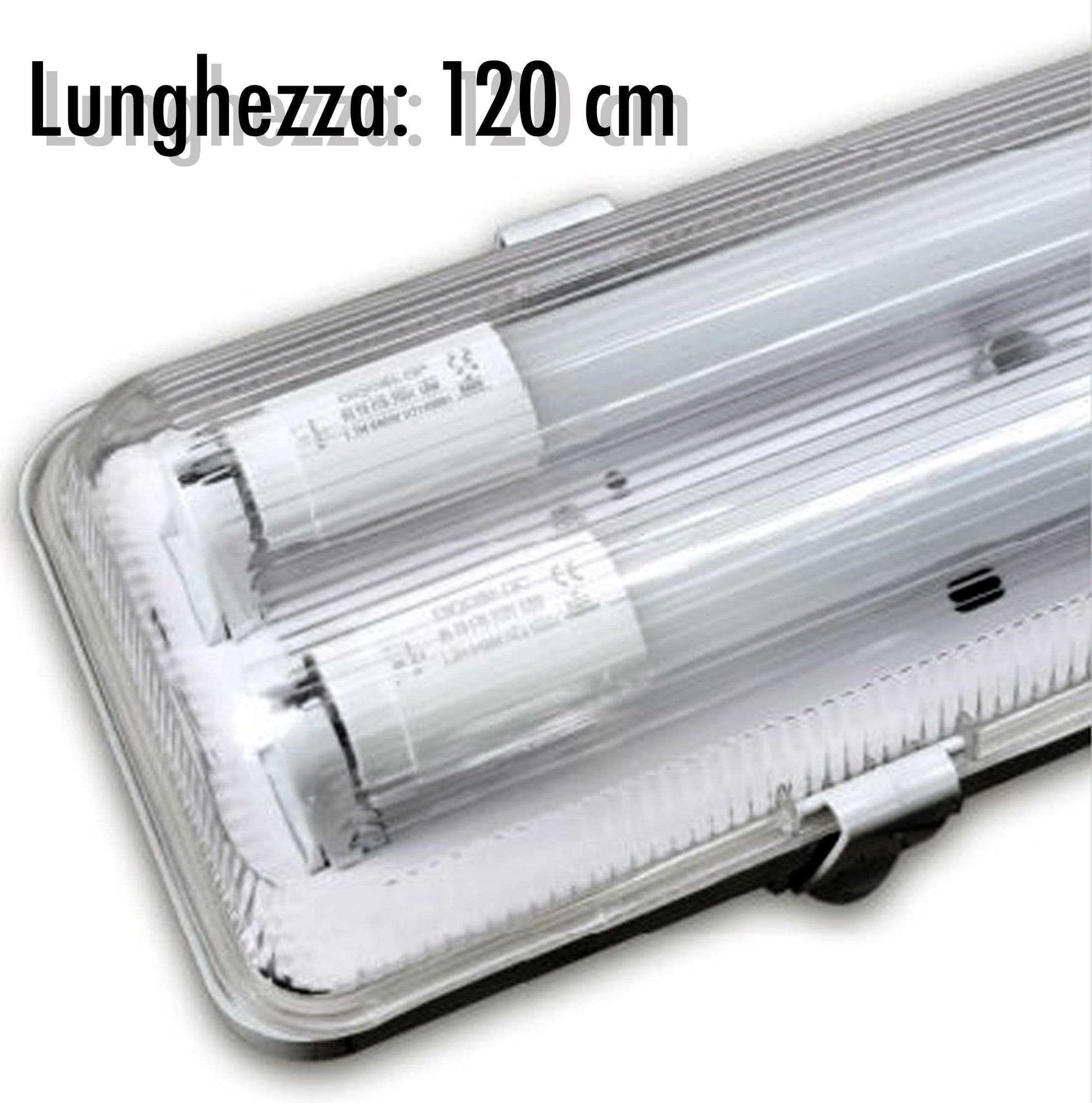 PLAFONIERA STAGNA COMPLETA DI 2 TUBO NEON A LED 120CM PER SOFFITTO PARETE IP65 Illuminazione/Illuminazione per interni/Lampadari lampade a sospensione e plafoniere/Plafoniere da ufficio Trade Shop italia - Napoli, Commerciovirtuoso.it
