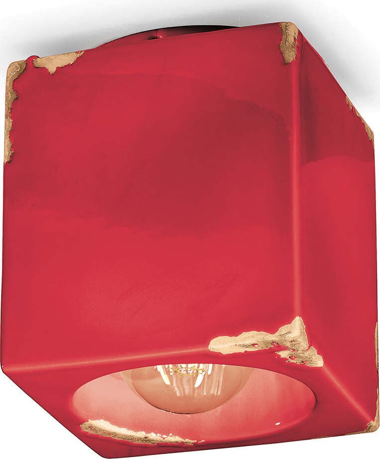 Plafoniera-Vintage-Ceramica-Rossa-1-Luce-E27