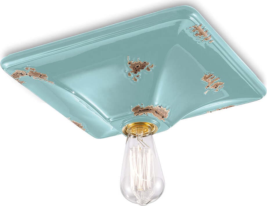 Plafoniera-Vintage-Quadrata-Grande-Ceramica-Azzurra-1-Luce-E27