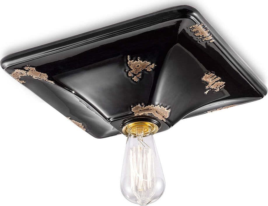 Plafoniera-Vintage-Quadrata-Grande-Ceramica-Nera-1-Luce-E27