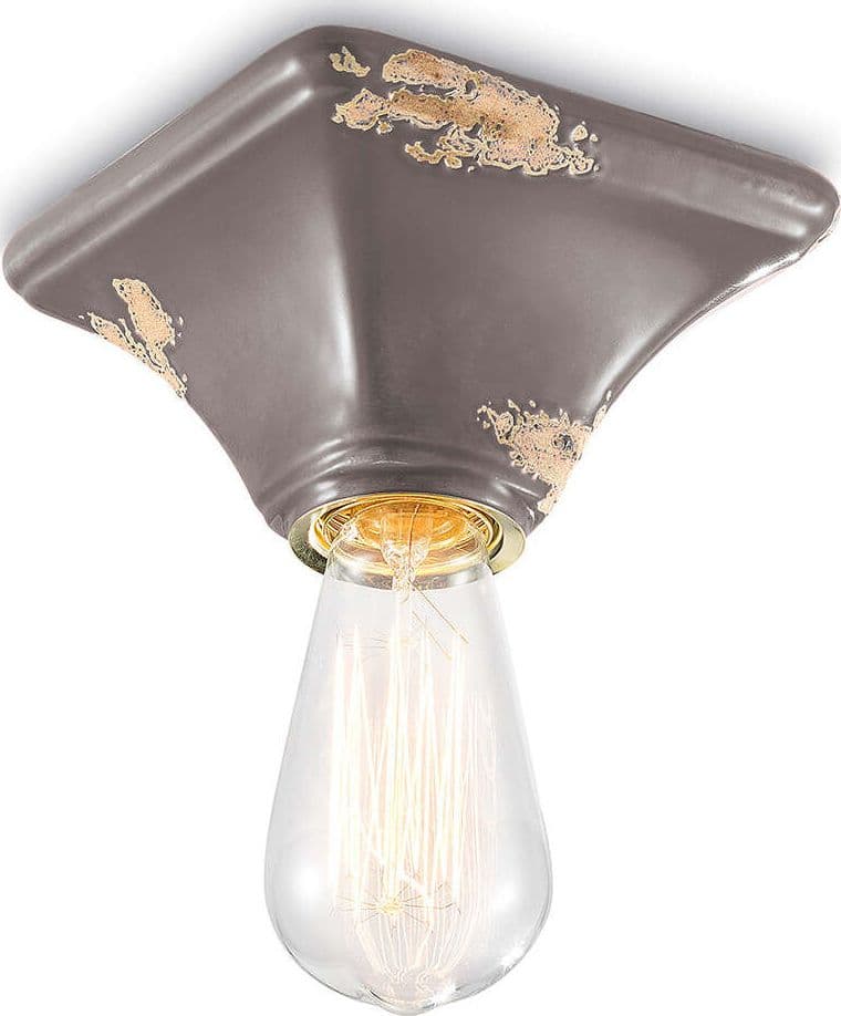 Plafoniera-Vintage-Quadrata-Piccola-Ceramica-Tortora-1-Luce-E27