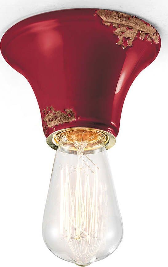 Plafoniera-Vintage-Tonda-Piccola-Ceramica-Bordeaux-1-Luce-E27