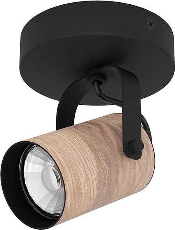 Plafoniera/Spot-Industrial-Cayuca-1-Luce-Acciaio-Nero