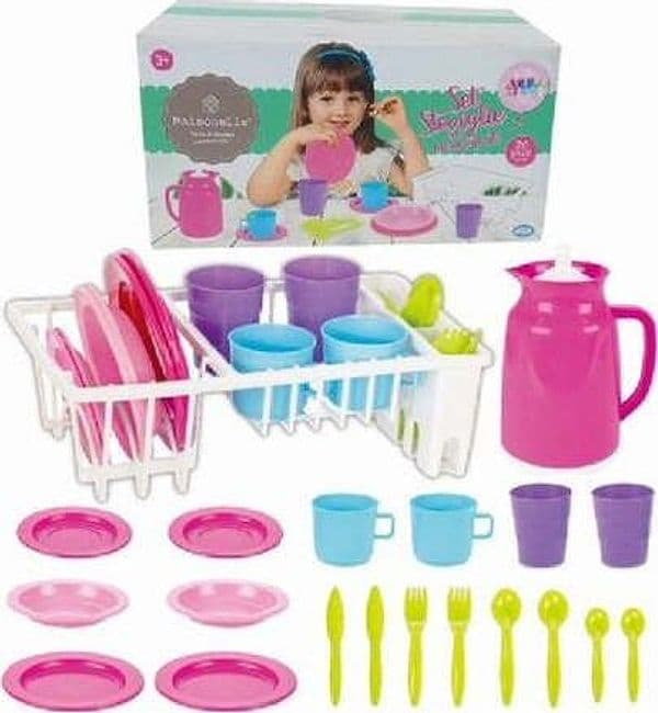 Playset-cucina-Ods-44041-MAISONELLE-Stoviglie-con-scolapiatti-Assortit