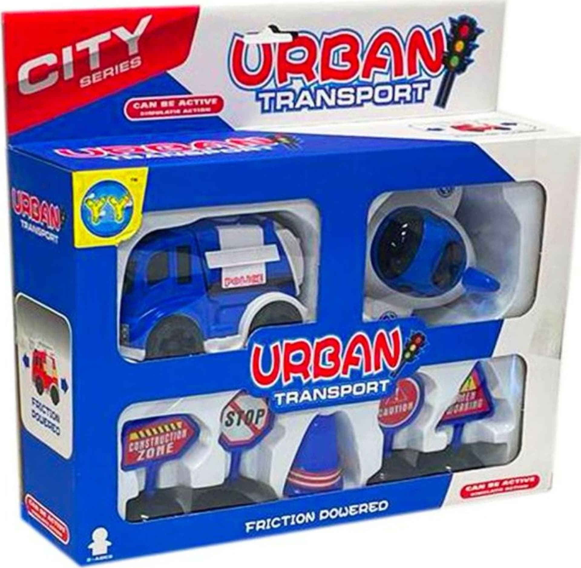 Playset-Gioco-Trasporto-Urbano-Vita-In-Città-Polizia-Veicoli-Segnali-Stradale