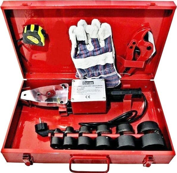 POLIFUSORE SALDATORE CON 6 MATRICI PER SALDATURA TUBI PLASTICA PVC E ACCESSORI